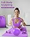 Fuelion Pilates Ring Set for Women, Home Workout Pilates Equipment with Resistance Bands, 14'' Magic Circle, Mini Ball, Pilates Starter Kit for Strength, Toning and Flexibility (Purple, Large-Level3)