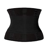 QEESMEI Waist Trainer Belt for Women - Waist Cincher Trimmer - Slimming Body Shaper Belt - Sport Girdle Belt Black