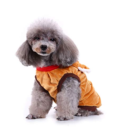 ULTECHNOVO Cachorro Fantasia de Rena de Natal Cachorro Alce SuÃ©ter Cosplay Roupas de PelÃºcia para