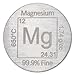 1 oz Ounce Magnesium Round .9995 Pure Paperweight - Element Design with Certificate of Authenticity