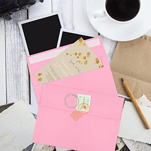 Image of 70 Packs of Invitation Envelopes, A2 Envelopes Pink Postcard for 4.5x5.5 Cards for Invitations, Self Seal for Photos RSVP, Greeting Cards