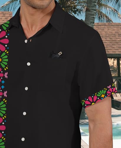 KYKU Hawaiian Shirt for Men - Summer Button Down Shirt Men - Beach Short Sleeve Resort Wear with Pocket4