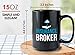 Insurance Agents Coffee Mug 15oz Black - Insurance Broker - Policyholders Casualty Automotive Occupation Representative Salesperson Adjuster