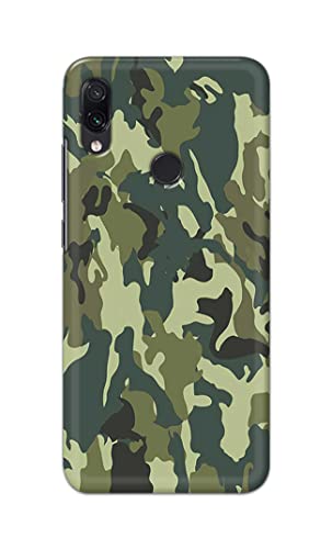 Image of Printed Hard Back Cover Case for Mi Redmi Note 7 | Mi Redmi Note 7 Pro | Mi Redmi Note 7S Back Cover (Green Army Camouflage) -1803