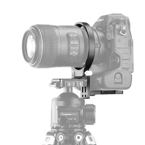 SUNWAYFOTO LS-Z9?80mm Rotating Collar for Z9,EOS R3, Tripod Mount Ring Lens Support Collar Arca Swiss Plate Mount DSLR Horizontal Vertical Switching