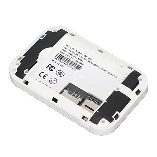 Image of 4G WiFi Hotspot Router, Portable Wireless Router with LED Screen and SIM Card Slot, for Smartphone Laptop Tablet PC (White)