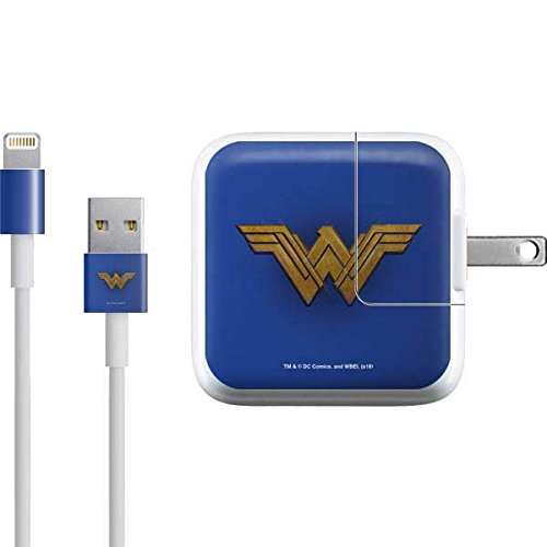 Skinit Decal Other Skin Compatible with iPad Charger (10W USB) - Officially Licensed Warner Bros Wonder Woman Large Logo Design