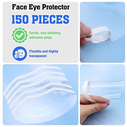 VEGCOO 150 Pcs Shower Face Eye Protector Shield, Shower Face Eye Protector for Eyelash Extensions Microblading, Cataract Surgery - Image 2