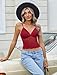 Avidlove Bralette See Through Tops Mesh Bralette Spaghetti Strap Tank Top See Through Cami Wine Red