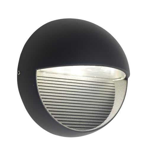 Britalia LED Wall Light, Outdoor, Anthracite Grey, Polycarbonate, Modern, 16.5x9x9.5cm, IP54, 4000K Cool White