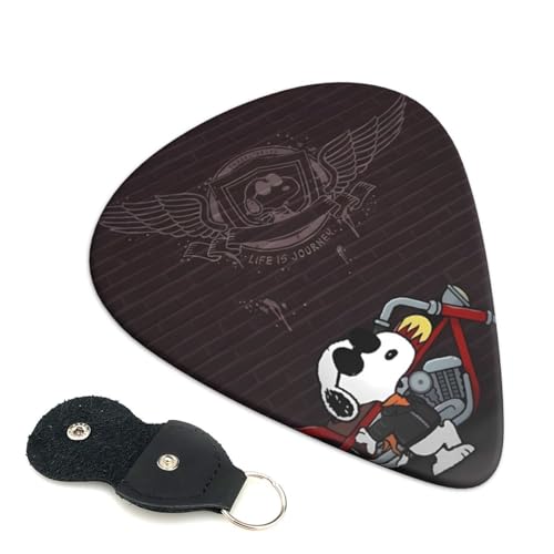 エレキギター ベース用ピック ウクレレ ギター スヌーピー Abs素材 エレクトリック アコースティック 弦楽器 人差し指楽器ピック 6個パック 0.96mm