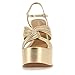 Michael Michael Kors Womens Alessia Platform Sandal Pale Gold 10 M