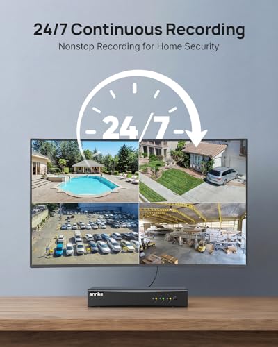 Image of ANNKE 5MP Wired Outdoor Security Camera with Night Vision, One-Way Audio, 8CH 3K Lite DVR and 4 x 5MP PT Cameras, 350 pan and 90 tilt, Human&Vehicle Detection, IP65, 1TB HDD for 24 /7 Recording
