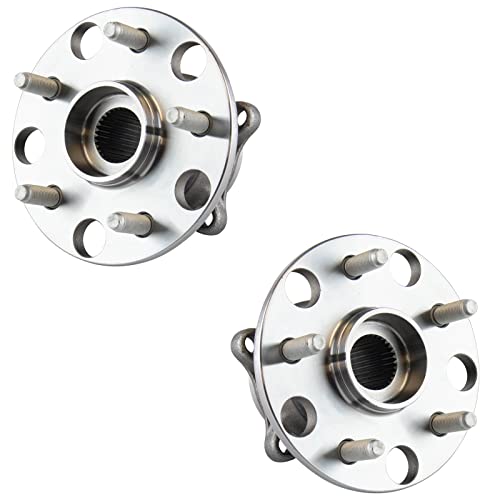 Image of TRQ Rear Left and Right Wheel Bearing and Hub Assembly Set 2 Piece Compatible with 13-20 Lexus GS350 16-20 IS300 16-20 IS350 16-17 GS200t 18-19 GS300 16-17 IS200t 14-15 IS250 F Sport 15-22 RC350