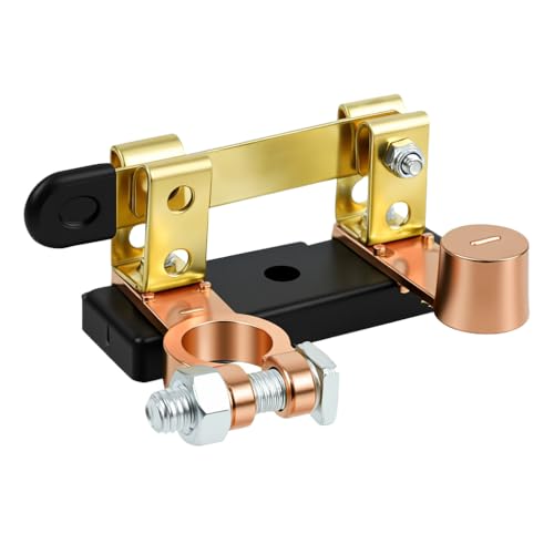 Image of STHIRA Car Battery Cut Off Switch 12V /24V Copper Terminal Isolator Blade
