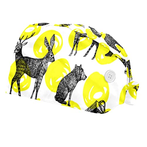 Chapeaux de travail de Noël anti transpirants casquette unisexe motif animaux