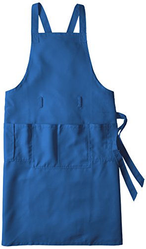 (カゼン)KAZEN 胸当てエプロン AMZ-APK494 AMZ-APK494 21 ブルー(APK494-21) L