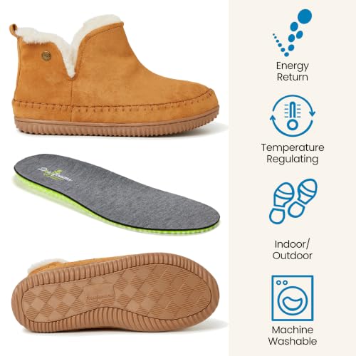 Image of Dearfoams Men's Memory Foam Indoor House Slippers Brixen Ankle Boot House Shoes - Gifts for Men