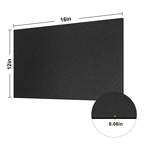 Image of 6 Pack Black ABS Plastic Sheet 12 inch x 16 inch x 0.06 inch,Moldable Than Acrylic Sheet,Great for DIY Projects, High Tensile and Impact Strength Plastic(Smooth & Textured Finish