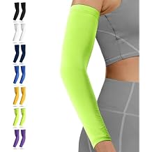 HiRui Arm Compression Sleeves for Men Women Youth, UV Protection 20-30mmHG Support Tattoo Cover, Breathable Moisture-Wicking