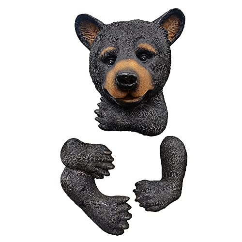 Claratut Bear Sculpture Garden Decor Tree Huggers - Bear Tree Peeker Garden Ornament Outdoor Decor Yard Art #TOP2