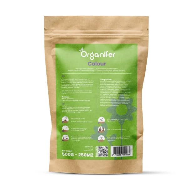 Cueillette De Mélange De Fleurs | Fleurs Coupées - Prairie Fleurie - Graines Indigènes - Fleurs - Graines De Fleurs - Couleur - 32 Variétés - 500g - Organifer