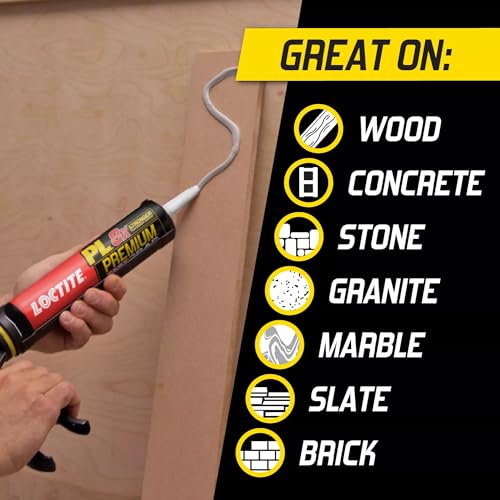 Image of Loctite PL Premium Fast Grab Polyurethane Construction Adhesive, 10 fl oz Cartridge, 12 Pack
