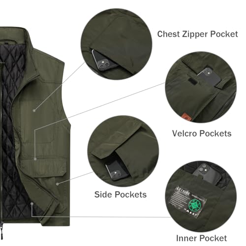 Msmsse Men's Softshell Outerwear Puffer Vest Windproof Lightweight Sleeveless Jacket for Running Golf2