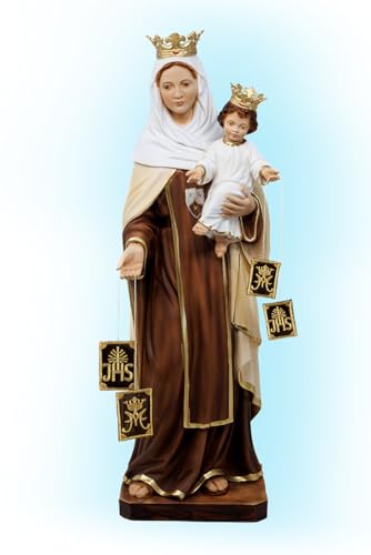 resina Generico Statua della Madonna del Carmine cm 50 (19,68 inches) in resina decorata a mano di produzione artigianale italiana