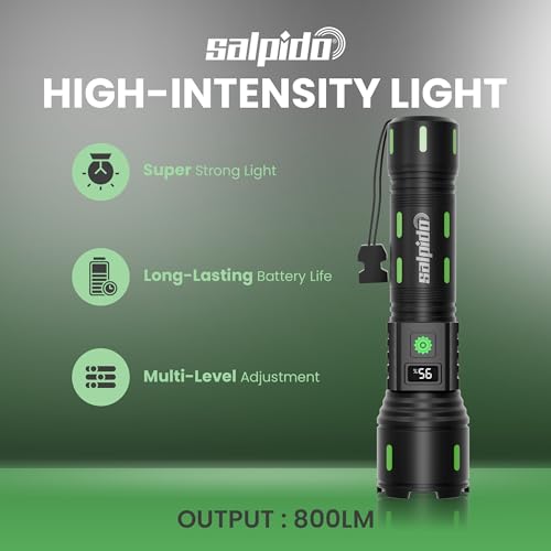 Image of Vortex FL-05 LED Torch Light with High Beam Zoom, Long Distance Flashlight with Rechargeable Battery, Waterproof & Durable for Camping, Travel & Home Emergency, Cable Included
