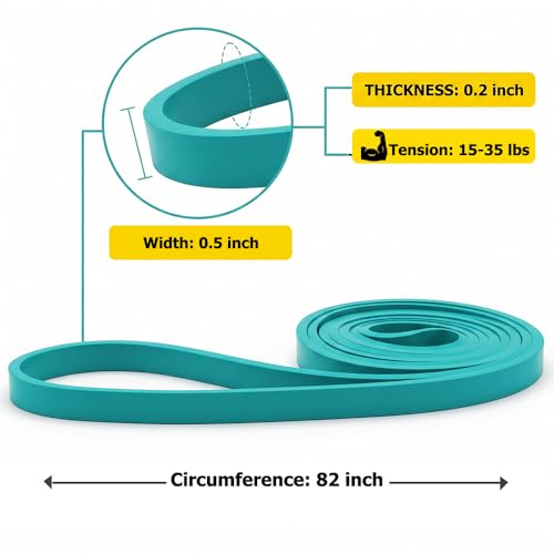 Image of ROSAPOAR Resistance Band Pull up Band Fitness Exercise Bands Natural Latex for Workout Body Stretch Powerlifting Band Fitness Sport Training at Home /The Gym