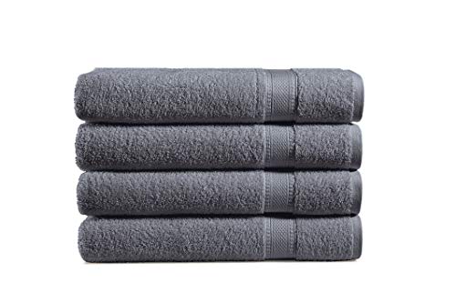 100% Cotton 4-Piece Bath Towel Set: 500 GSM Luxuriously Sized