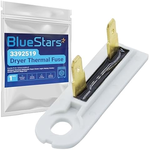 3392519 Dryer Thermal Fuse Part by BlueStars - Kenmore Dryer Thermal Fuse Fit for Whirlpool Kenmore - Replaces AP6008325 3388651 694511 80005 WP3392519VP Cover