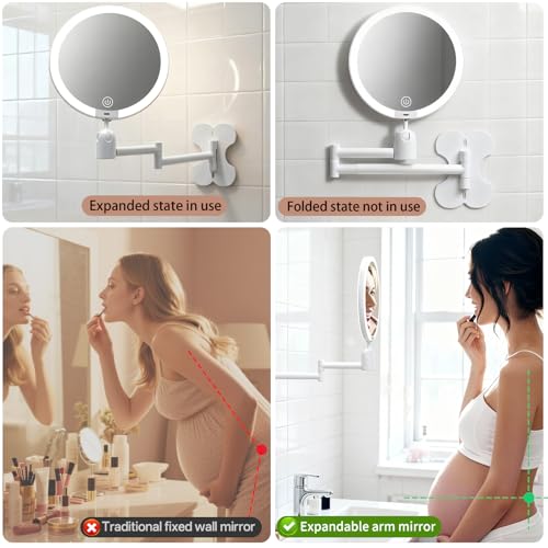 Espejo de Maquillaje de Pared LED 6" Doble Cara miniatura 2