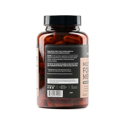 NatureWise Multivitamin for Men - Daily Male Support - Minerals & Herbs for Energy, Performance, Immunity - with Vitamin A, C, D, B-Complex - Soy & Gluten-Free, Non-GMO - 60 Capsules[1-Month Supply] - image 4