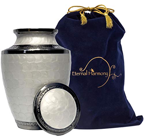 Eternal Harmony Cremation Urn For Human Ashes | Funeral Urn Carefully Handcrafted With Elegant Finishes To Honor And Remember Your Loved One | Adult Urn Large Size With Beautiful Velvet Bag #TOP2