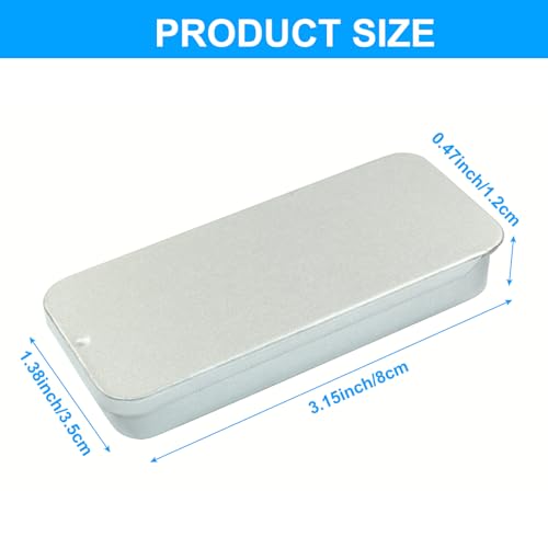 Image of 3 Pcs Mini Metal Tin Box Containers with Lids, Small Metal Slide Top Tin Empty Containers for Candies Jewelry Pills Storage Kit