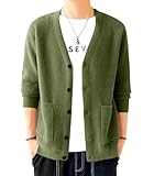 My Party Shirt Kurt Cobain Acoustic Cardigan Sweater - Mens Large Green