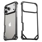MATERIAL Y PROTECCIÓN: Esta funda para iPhone 17 Pro está hecha de aleación de aluminio de alta calidad con bordes elevados para proteger tu teléfono y cámara, bolsas de aire absorbentes de impactos en todas las esquinas y forro suave en el interior, lo que puede proteger mejor tu iPhone.