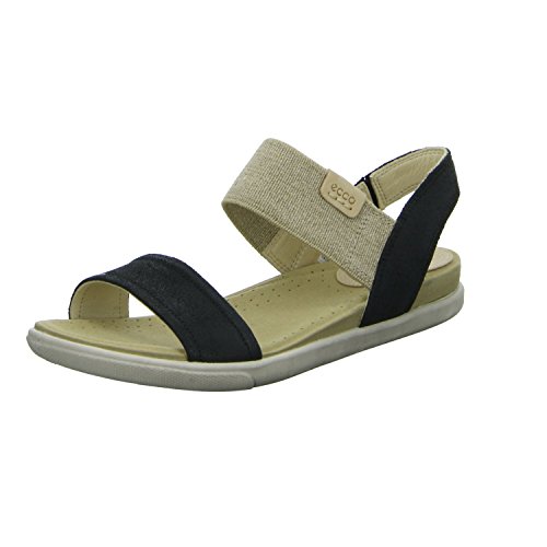 Ecco Womens Damara Ankle Gladiator Sandal, Black, 37 EU/6-6.6 M US