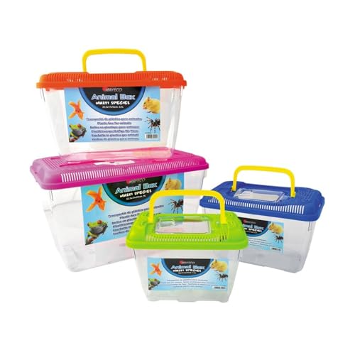 Nayeco Transportín de Plástico Transparente para Mascotas Pequeñas, Asa de Transporte, Ventana Superior, Ideal para...