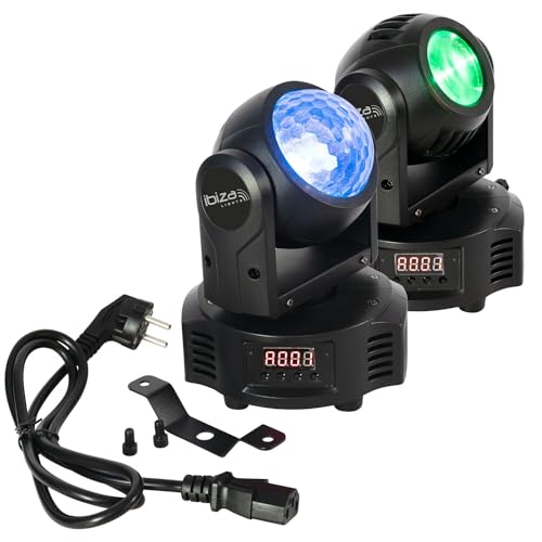 Ibiza - MH-ASTRO-BEAM - Lyre double face avec 1 effet ASTRO (1 Led 4-in-1 RGBW) & 1 effet BEAM (1...