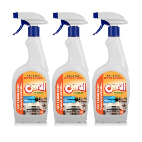 Coral Protect Heavy Duty Kitchen and Oven Cleaner Spray Pack of 3 x 750 ml