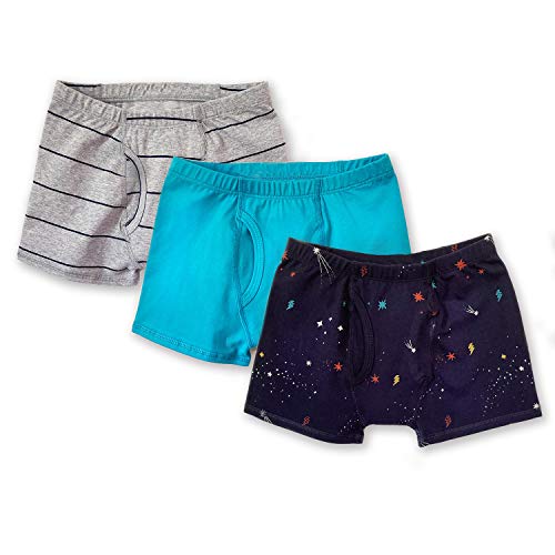 Mightly Boys' Boxer Briefs | Organic Cotton Soft Underwear Set for Toddlers & Kids, Comfort Underpants, Multi-Pack, 3-Pack