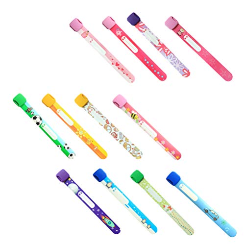 Pulseiras de segurança LIOOBO 12 peças à prova d'água Identificação de segurança Pulseiras Anti-Per