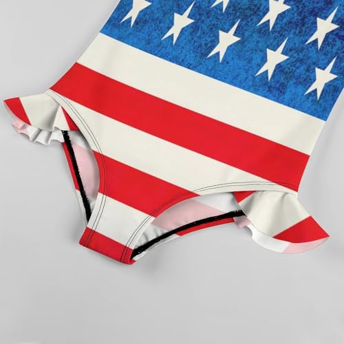 Image of Girls One Piece Swimsuit Lovely Cute Animals Ruffles Swimwear Bathing Suits 3-12 Years