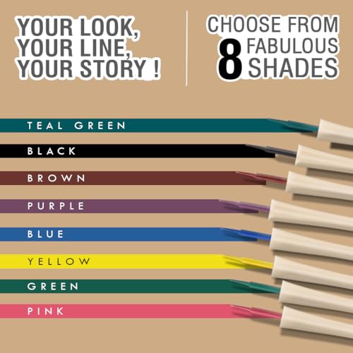 Image of Glamveda Liquid Eye Liner, Black, Long Lasting Matte Waterproof Liner - Smudge Proof, Transfer Proof Eye Makeup, Bold, Clean, Smudge-Free Look 24-Hour Long Stay 4.5 ml