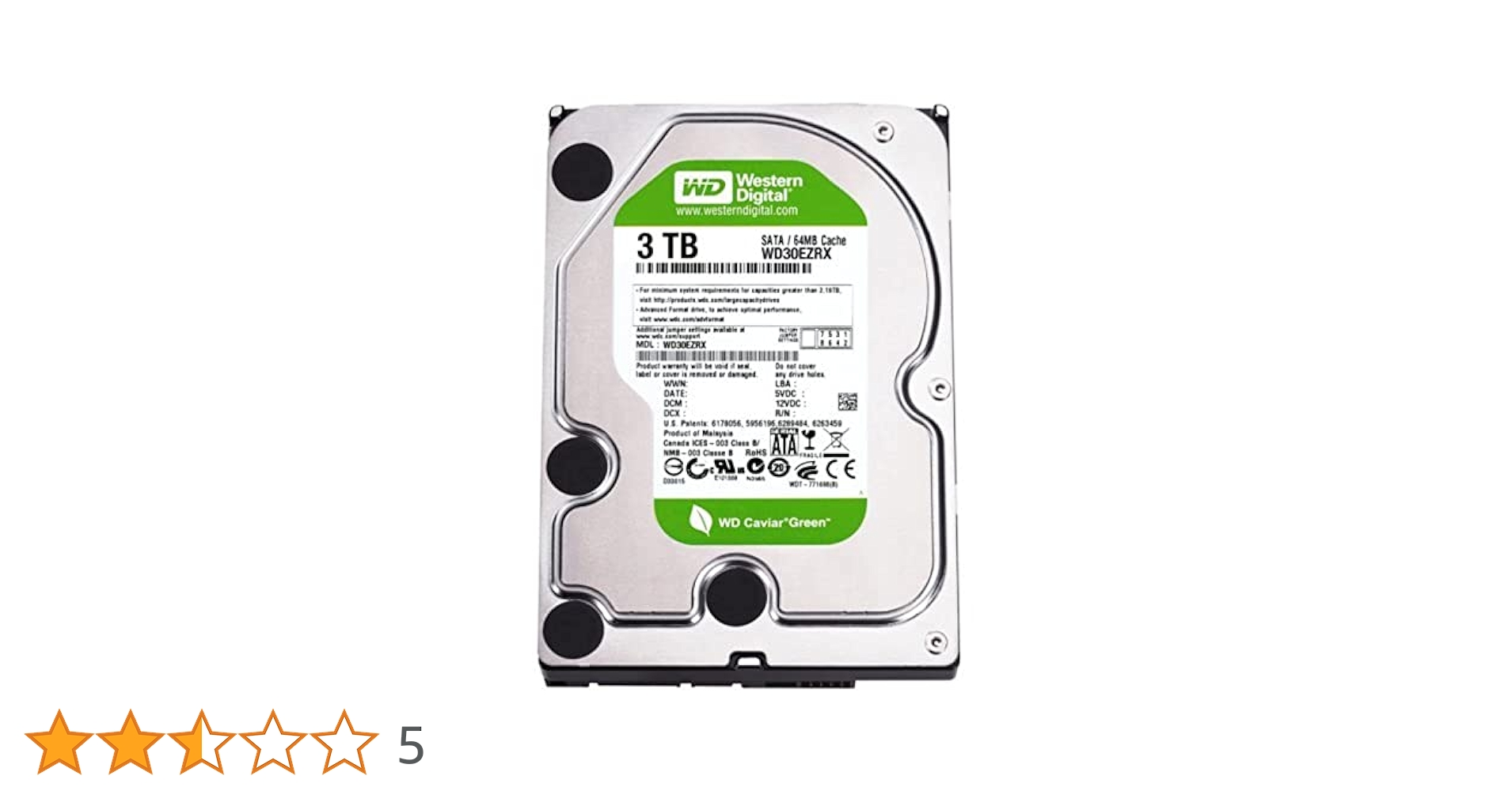 二枚セット　WD Green 3TB WD30EZRX (D92/D93) 二枚セット WD Green 3TB WD30EZRX (D92/D93) Amazon | WD30EZRX