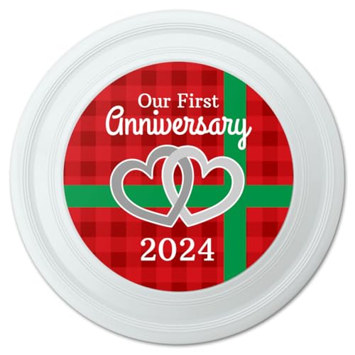 Our First Anniversary Hearts Red Plaid Green Bow 2024 Novelty 9