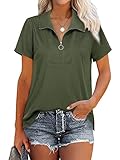 Polos de corte clásico, tapeta con cremallera para una apariencia elegante, diseño de manga corta